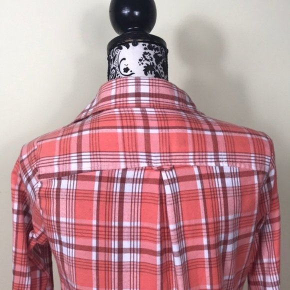 💖MEGA SALE💖Hurley Women’s Long Sleeve Shirt  Peach 🍑 White ALSU00271 - Picture 4 of 8